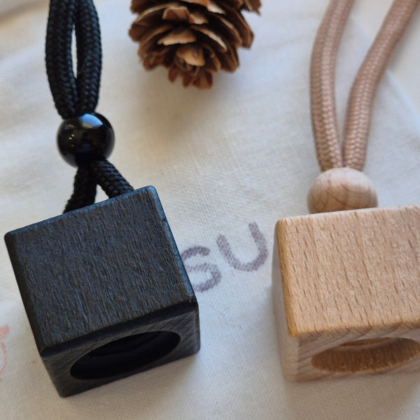 Hanging Wooden Diffuser Cap Set (Natural & Black)